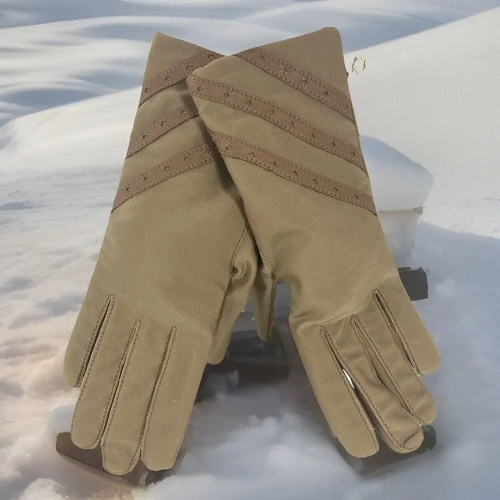 Grandoe Activizer Vtg 1985 Ladies Driving Gloves Camel BROWN One Size Warm Lined